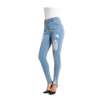 China Sustainable High Quality Fashion Women Jeans Zipper Fly Plus Size Lady Denim Pants for sale