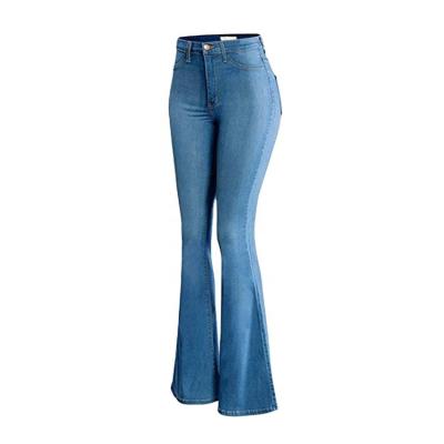 China Good Prices 2021 New Fashion Sustainable China Women Jeans Suppliers Wholesale OEM Bell Bottoms Flare Jeans for sale