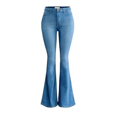 China Best Quality Sustainable Women Fashion Jeans Lady High Waist Flared Jeans for sale