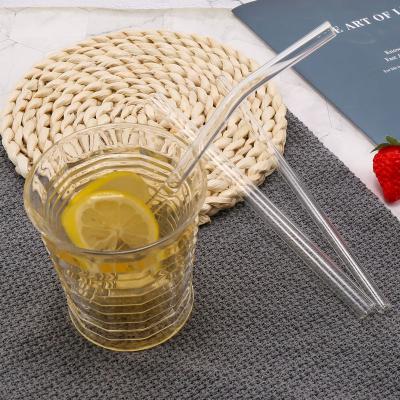 China Straw High Quality Bend Reusable Portable Eco Friendly Straw Set Drinking Glass for sale