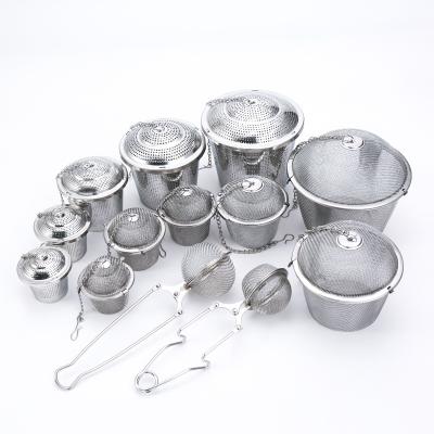 China New Arrival Metal Viable Tea Strainers Reusable Stainless Steel Tea Infuser Set for sale