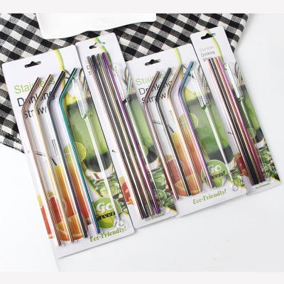 China Hot Selling Stainless Steel Wholesale Viable Straw Reusable Bubble Tea Drinking Straw With CustomeLogo for sale