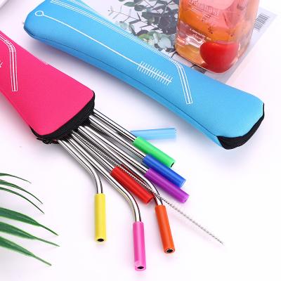 China Stainless Steel Viable Straw Wholesale Eco-Friendly Gold Edible Drinking Straw Set Metal Straw for sale