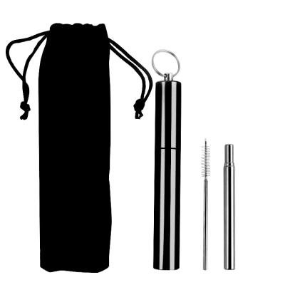 China Eco Friendly Sustainable 304 Stainless Steel Collapsible Straw for sale