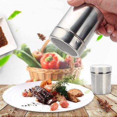 China Stocked Stainless Steel Kitchen Condiment Container Metal Spice Jar for sale