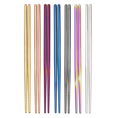 China Viable Wholesale Cheap Titanium Chopsticks Set Reusable Chopsticks Stainless Steel for sale