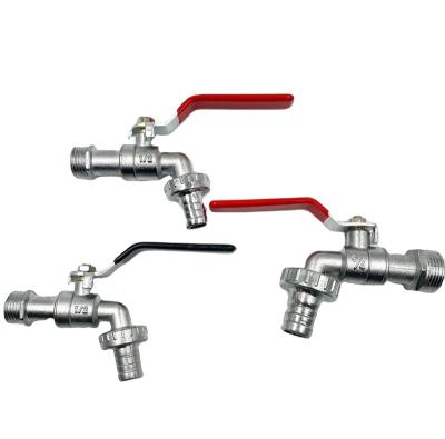 China Traditional 1/2' 3/4 Red Zinc Alloy Garden Faucet Water Faucet Washing Machine Tap Valve Bibcock Hose Bib for sale