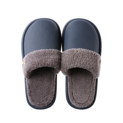 China Hot Sales Eva Waterproof Home Indoor Thickening Couples Men And Women Lightweight Non Slip Cheap Cotton Slippers Winter for sale