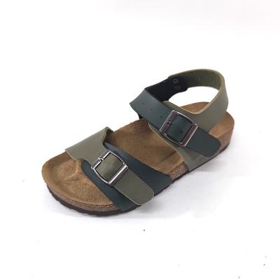 China Lightweight Good Quality Buckle Ties Babies Shoes And Sandals Children Slip Flat Non Cork Kids Summer Sandals for sale