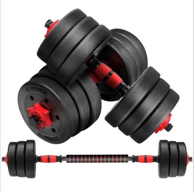 China Plated Dumbbell Multi-shape 2 in 1 Barbell Dumbbells Exercise 10KG 15KG 20KG 30KG 40KG Environmental Protection Cement Material Dumbbells for sale