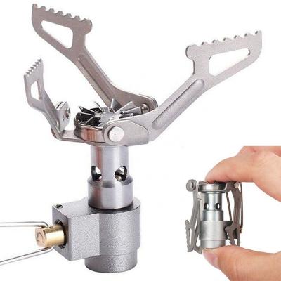 China Ultralight Portable Outdoor Gas Stove Alloy Mini Camping Burner Titanium Gas Stove for sale