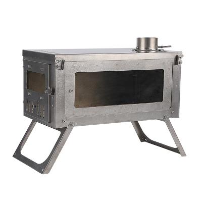 China Modern Titanium Tent Outdoor Camping Stove Lightweight Wood Stove for sale