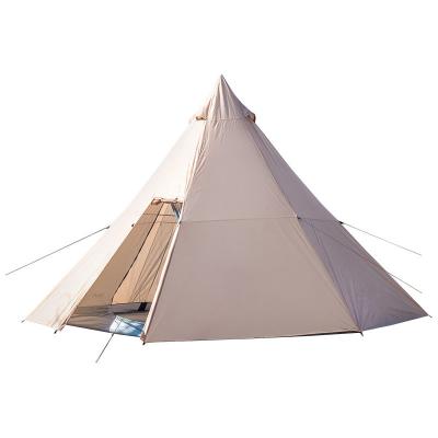 China Extended Type Glamping Tent 4M Cotton Canvas Pyramid Waterproof Tent For Outdoor for sale