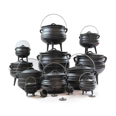 China Stocked Outdoor 3 Leg Cast Iron Cooking Pot In South Africa for sale