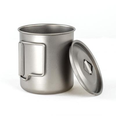 China Lightweight Titanium Handle 220-1100ml Titanium Cup Folding Cup Ultralight Outdoor Camping Mug for sale