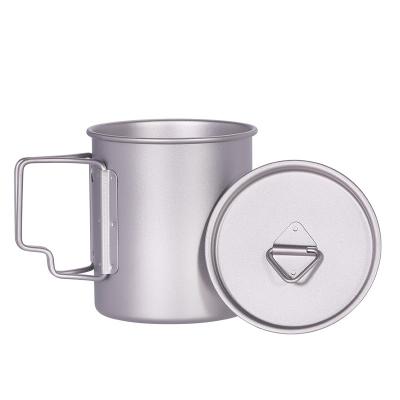 China Hot Sale Lightweight Portable Camping Mug Small Beer Mug Military Titanium Mug for sale