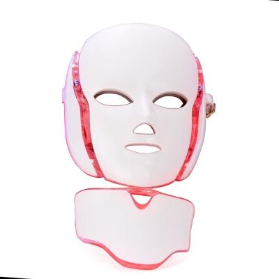 China Face Lift 7 Color LED Facial Mask Micro Current Photon Mask Remove Wrinkle Acne Skin Rejuvenation Lifting Tighten Face Beauty Machine for sale