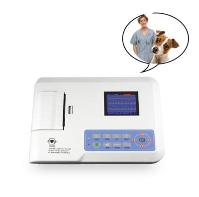 China Animal Health Veterinary Diagnostic ECG Machine Three-channel ECG Machine For Animal Cats And Dogs for sale