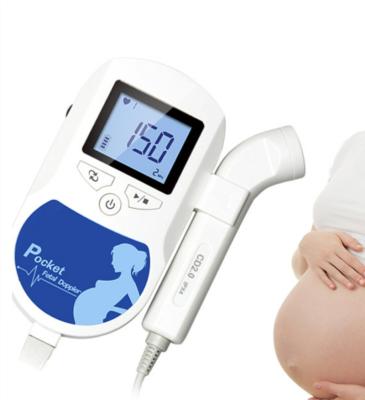 China Home Source Factory Heart Rate Monitoring Pregnant Women Fetal Doppler Heart Rate Meter Home-test for sale