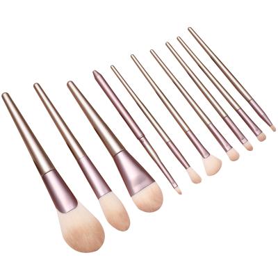 China Angular blush 2021New 10pcs makeup brush set logo cosmetic beauty tools for maquillaje, mix set brush for sale