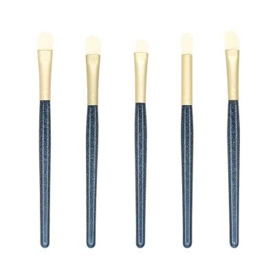 China Smudge Brushes 5pcs Professional Makeup Eye Brush Set With PU Leather Bag, Eyeshadow Brushes Custom Logo High Quality for sale