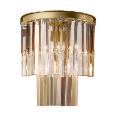 China Modern Minimalist Industrial Indoor Bedroom Hallway Stair Bedside Lamp Odeon Sconce Wall Mounted Crystal Wall Lamp for sale