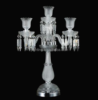 China Italy Luxury Crystal Candelabra Wedding Centerpieces Silver Clear Glass Crystal Wholesale Event Use for sale