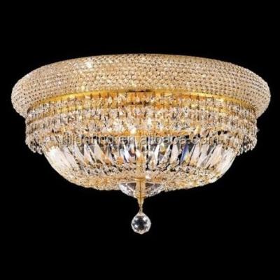 China Outdoor Mounted Living Room Led Round Flush Mount Chandelier Ceiling Lamp Crystal Lights for sale