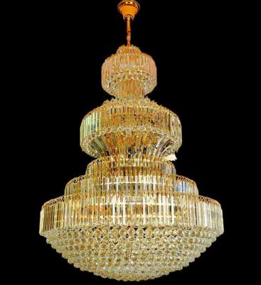 China Modern Luxury Gold Hotel Lobby Lighting Antique Crystal Mosque Chandelier Pendant Lamp Hanging Decor for sale