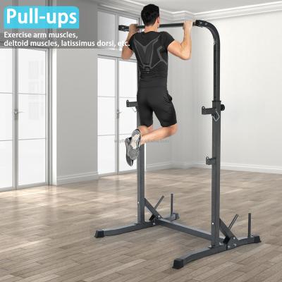 China Steel Indoor Adjustable Home Pull Up Bar Dip Station Power Tower Chin Up Tower for sale