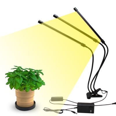 China Hot Sale Chrome LED Clip Plant Growth Lamp Full Spectrum Plant Fill Light Led Natural Light Clip Plant Lamp Can Be Timed for sale