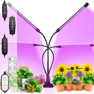 China Led Chrome Factory Grow Light Four Head Usb Connection 360 Degree Fit 15W 20W 40W Flexible Clip On Grow Lamp for sale