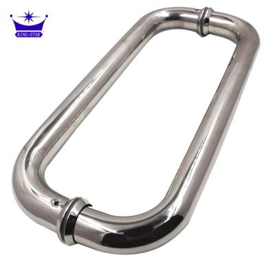 China Glass Door S Type Door Handle Glass Door Frameless Coupled To Handle Glass Door Hardware for sale