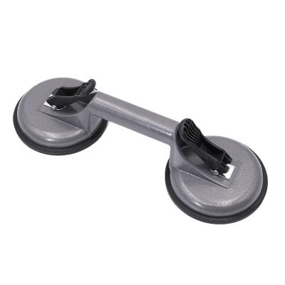 China Factory 2 Aluminum Glass Vacuum Heavy Duty Claw Vacuum Cup Lifter Suction Cup Double Handle Locking for sale