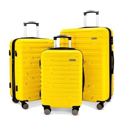 China ABS Customized 3 Pcs Trolley Bag Luggage Set Travel Luggage Spinner Wheels Suitcase for sale