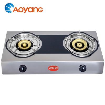 China Good Quality 2 Burner Stainless Steel Burner Portable Gas Stove for sale