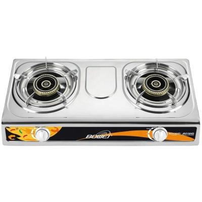 China Good Fire Household Home Appliance Gas Stove Two Burner Table Top 2 Burner Indoor Gas Cooker for sale