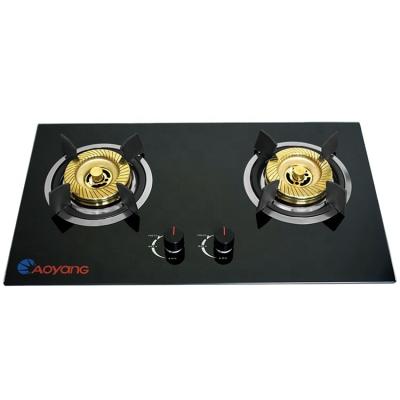 China Household Design 7mm Nice Built In Household Gas Tempered Glass Cooktop 2 Burners Luxury Hob Type for sale