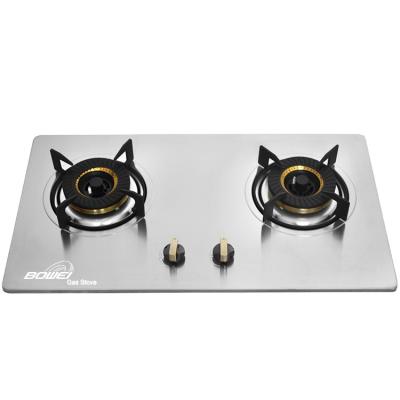 China High Quality Household Stainless Steel Construction In Gas Hob Double Burner Gas Stove for sale