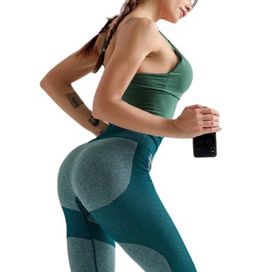 China Breathable tummy compression gaiters butt crack! crack! Custom Women's Yoga Pants Gym Fitness Leggings for sale