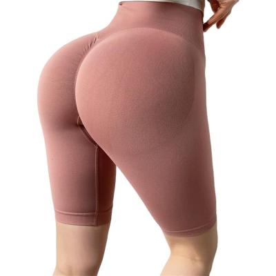 China Breathable High Waisted Yoga Shorts Hot Sale Yoga Shorts Active Seamless Gym Fitness Wear Leggings for sale