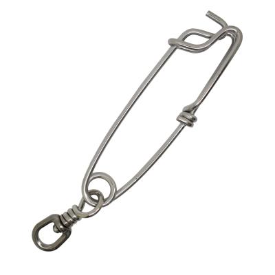 China Corrosion Resistance Tuna Clips Hangers with Swivels Aplet Snap Snap Spearfishing Stainless Steel Shark Clip with Bolt for sale