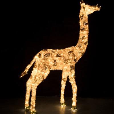 China New Factory Use IP65 Ramadan 3d Led Christmas Light Zebra Giraffe Flamingo Commercial Outdoor Waterproof Pattern Decorations for sale