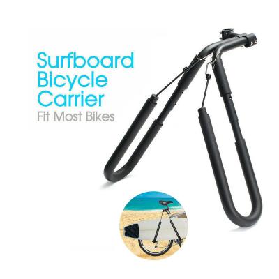 China Surf Accesorios Bike Carrier Surfing Surfboard Wakeboard Bike Rack Mount To Seat Posts Riding Side Surfboard Rack Bike Convenient for sale