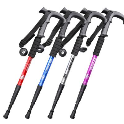 China Shockproof Ultralight Pole Canes PVC Trekking Canes Adjustable Rising Telescopic Crutch for sale