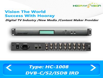 China 8 Turner FTA IRD Digital TV Satellite Receiver Support DVB-C DVB-S / S2 With 1000Mb Ethernet Ports for sale