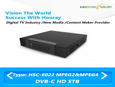 China Mini Cardless Steel DVB C Set Top Box 75 Ω Teletext Output With OSD for sale