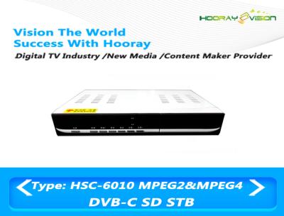 China 2 MByte DVB C Set Top Box SD / H.264 Digital Cable Set Top Box 1000 Storable Programs for sale