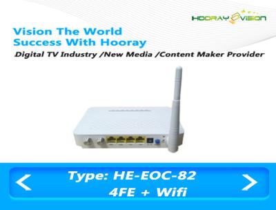 China 4 Ethernet Low Frequency Coaxial Cable Terminal 4FE WIFI EOC Slave Based For IPTV OTT Service for sale