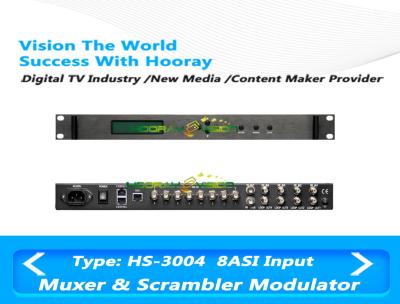 China All In One TV Scrambler Multiplexer 4RF IP QAM Modulator Support 4 CAS SMS for sale